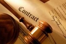 General Practice gavel with a contract General Practice gavel with a contract